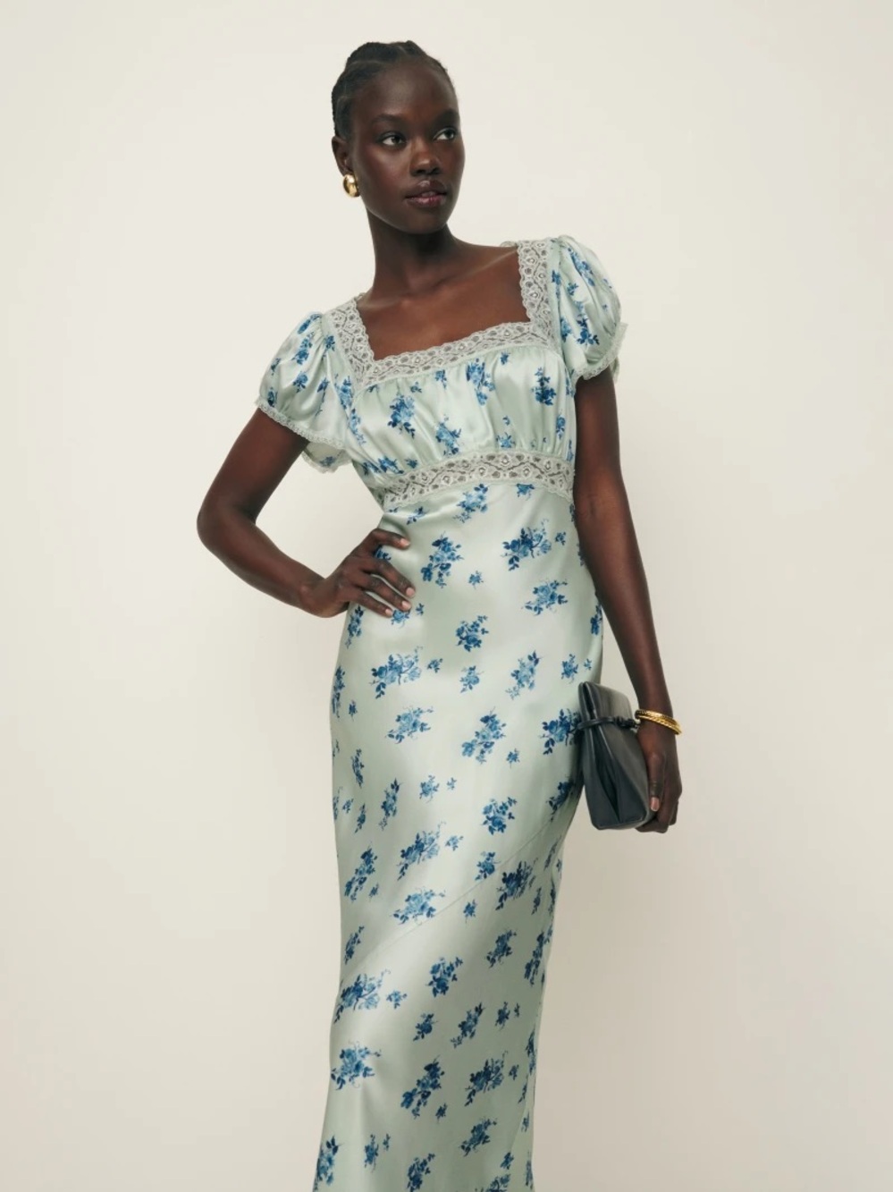 Reformation Clarisse Silk Dress in the "Leonie" print